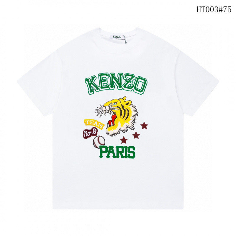 KENZO T Shirt Summer Tiger Head Casual