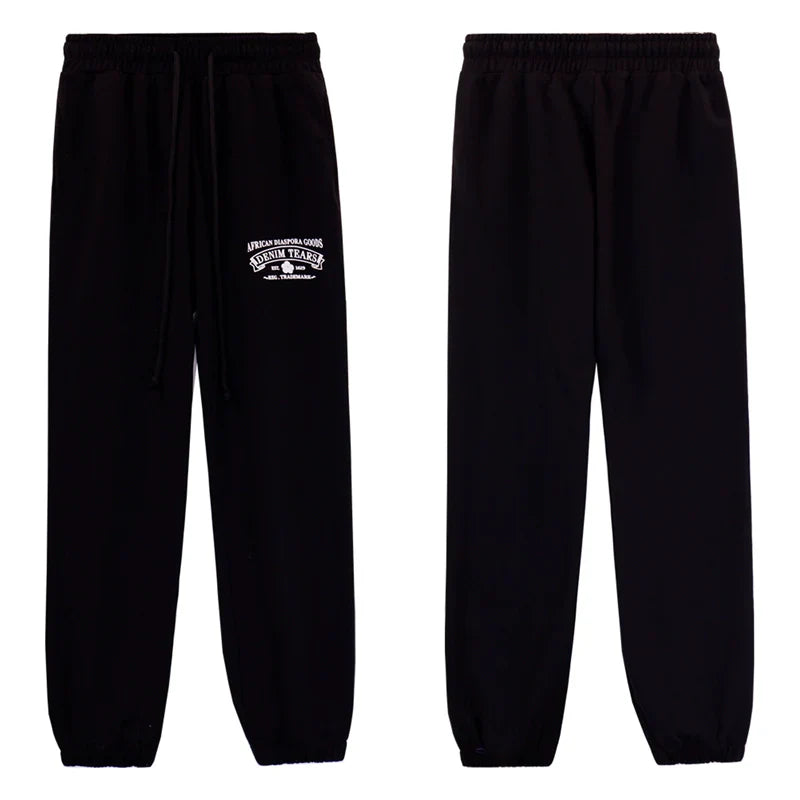 Denim Tears Outfit:Hoodie/Sweatpants (Separate Purchase Options) Casual Hooded Sweatshirt Sweatpants