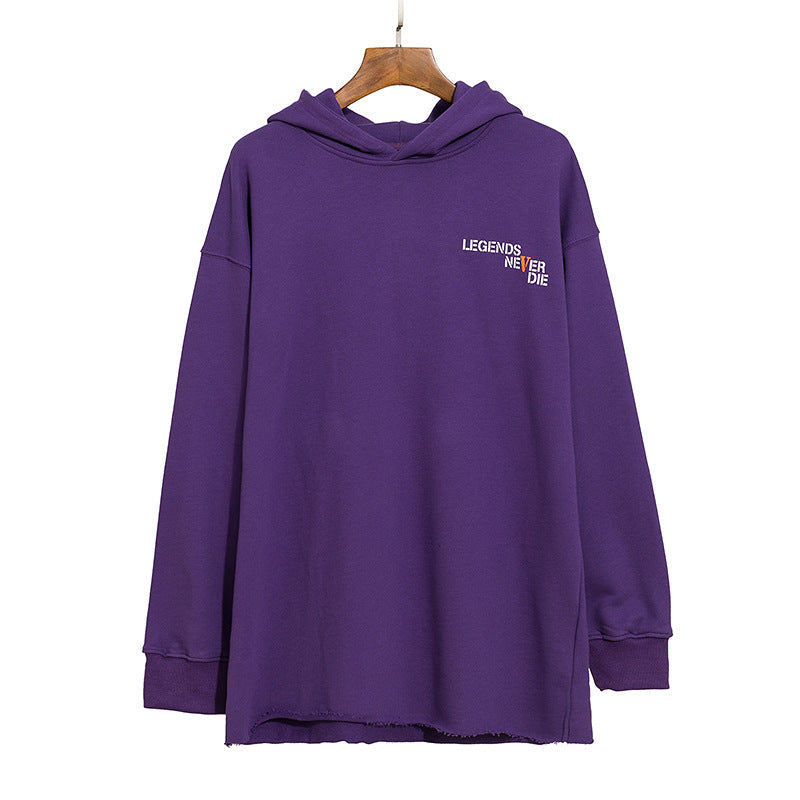 Vlone Hoodie V-Neck Print Hoodie Men And Women Pullover Sweater Coat