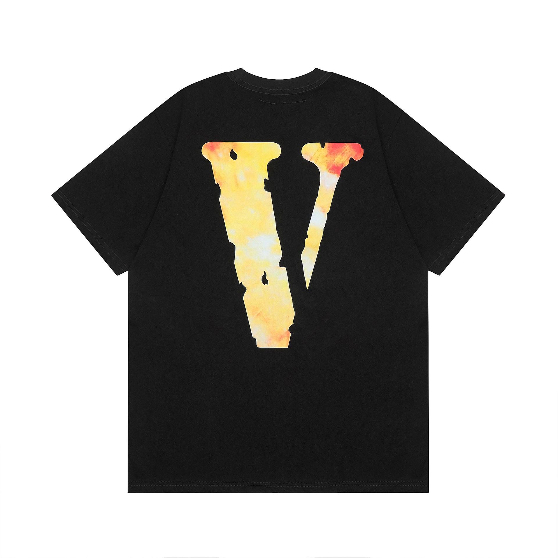 Vlone T Shirt Spring/Summer Pattern Crew Neck Short Sleeve