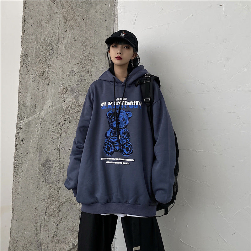 Pop Smoke Hoodies Hooded Sweater Loose Sweet plus Velvet Thickened