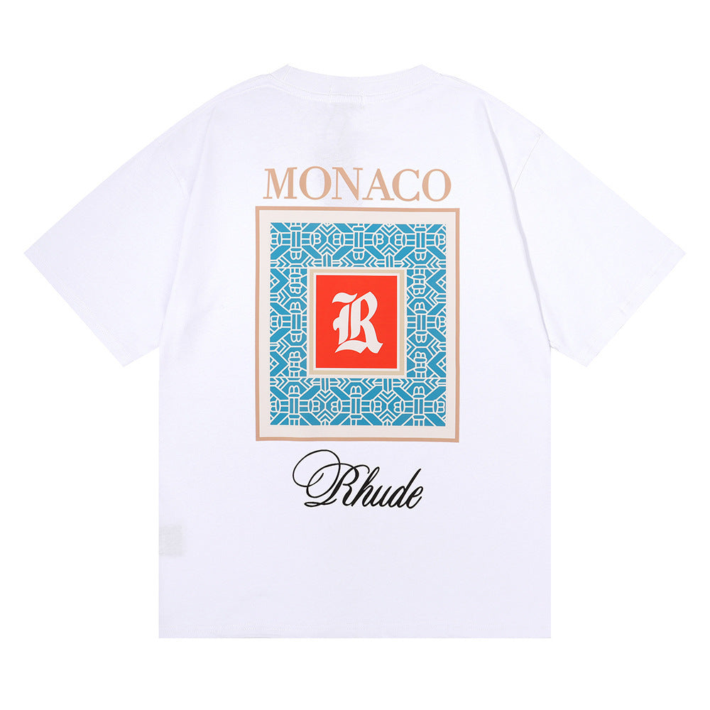 Rhude T Shirt Moroccan Micro Printed Short Sleeve T-Shirt