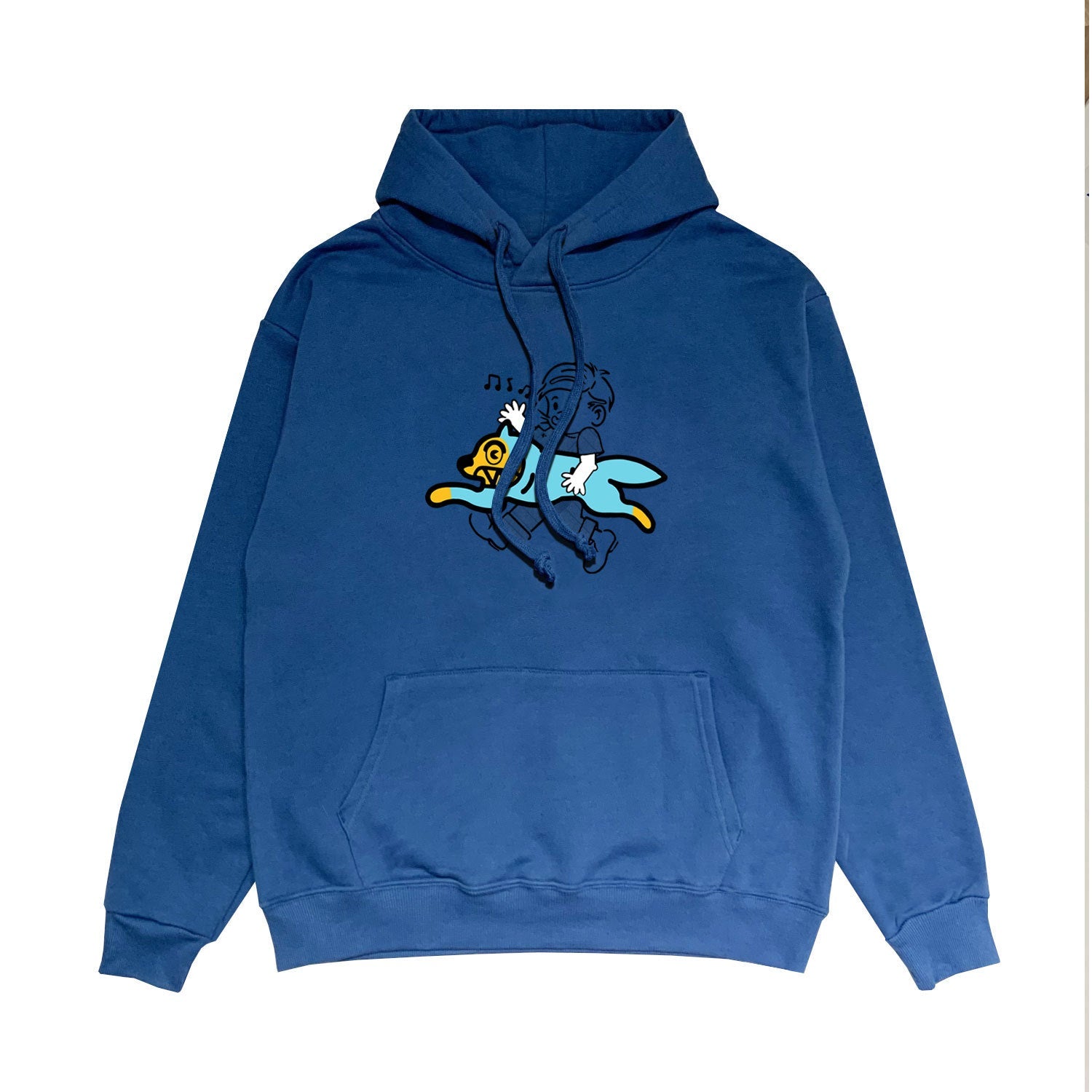 Ice Cream Running Dog Hoodie Hip-Hop Hipster Terry Fabric Hoodie