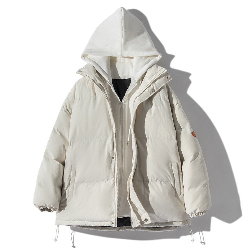 MEN'S Hoodie Thickened Fake Two Pieces Hooded Casual Loose