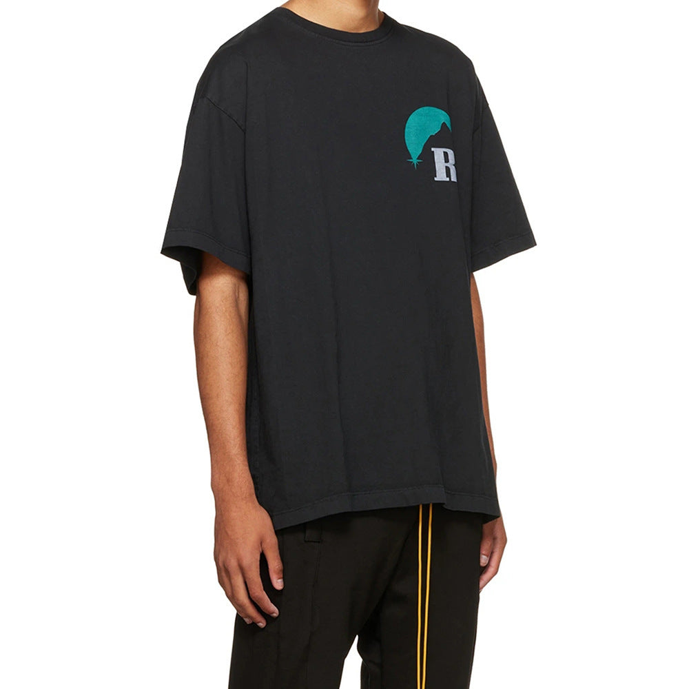 Rhude T Shirt Sunset Classic Alphabet Print Short Sleeve T-Shirt