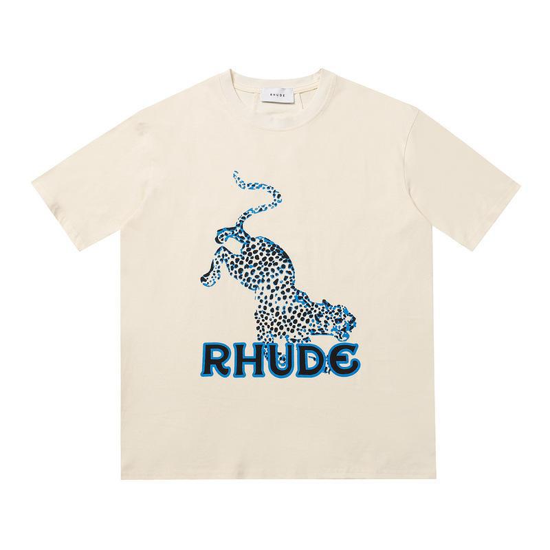 Rhude T Shirt Leopard Print Short Sleeve T-Shirt
