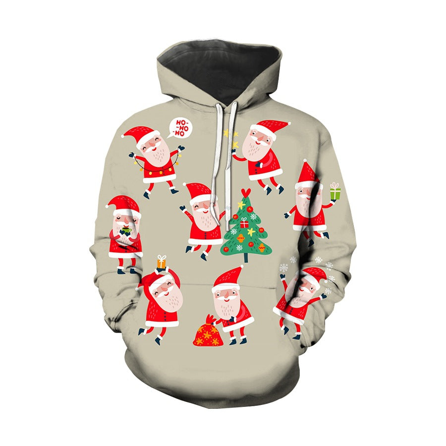 Adolesence Sweatshirt Christmas Element 3D Sweater Digital Printing Hoodie