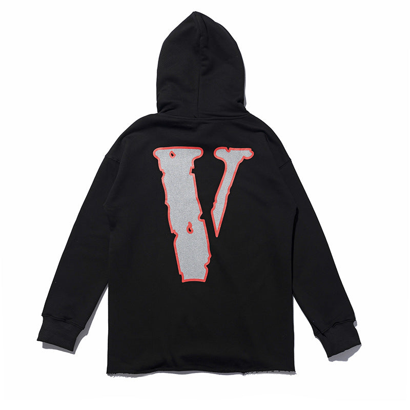 Pop Smoke Vlone Hawk Em Hoodie Reflective Hooded