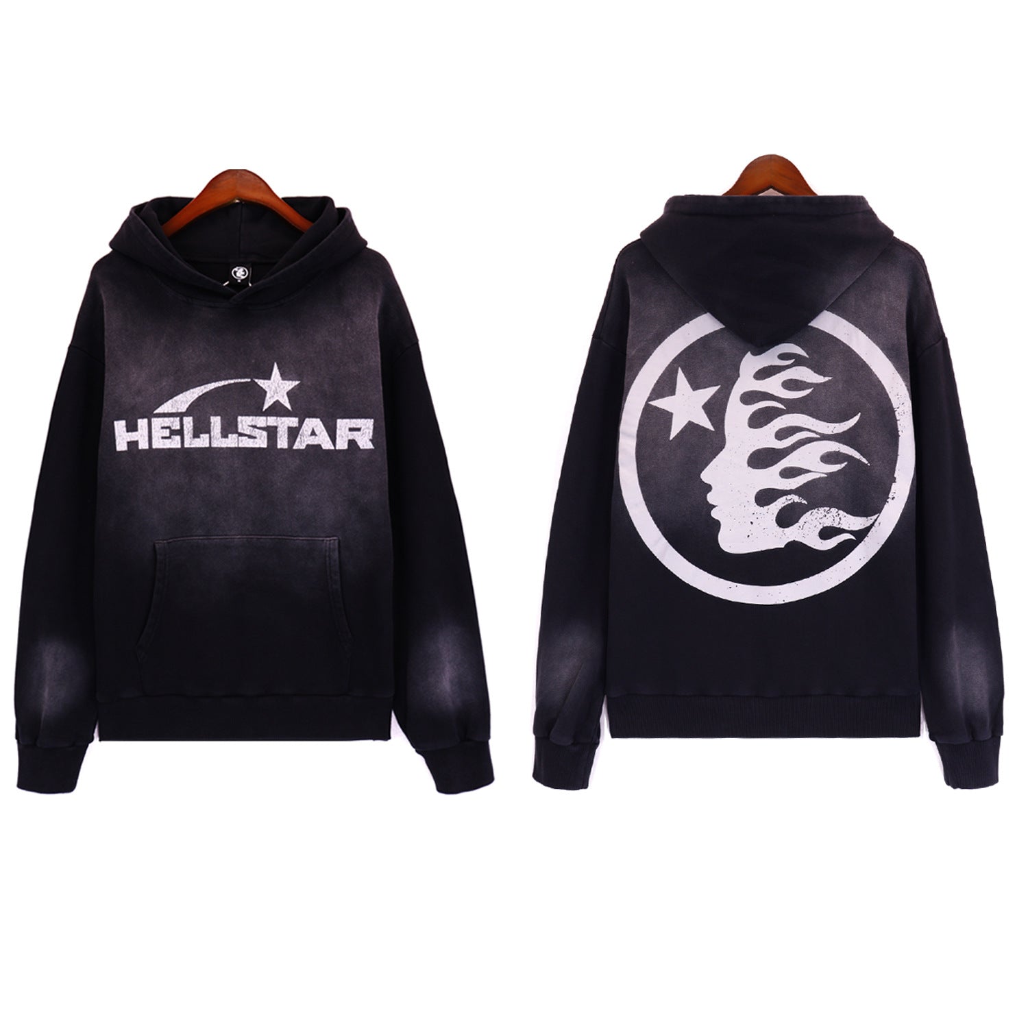 Hellstar Outfit: Hoodie/Sweatpants (Separate Purchase Options) Vintage Distressed Suit Men and Women
