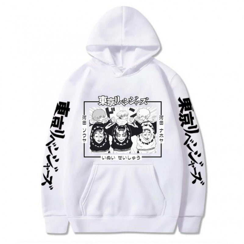 Anime Hoddies Tokyo Avengers Matsuano Qiandong Anime Loose-Fitting Hoodie Hooded Sweater