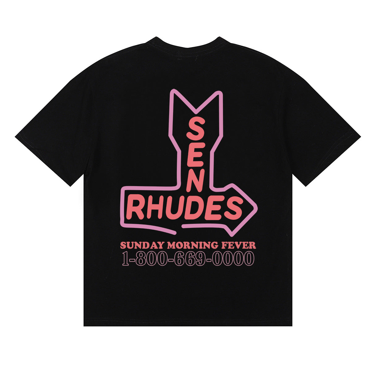 Rhude T Shirt Micro Label Letter Skull Print Short Sleeve T-Shirt