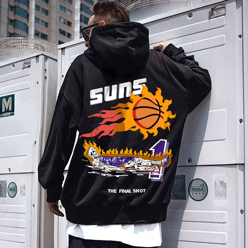 Kanye West Sunday Service Hoodie Sports Basketball Printing Plus Velvet Hoodie