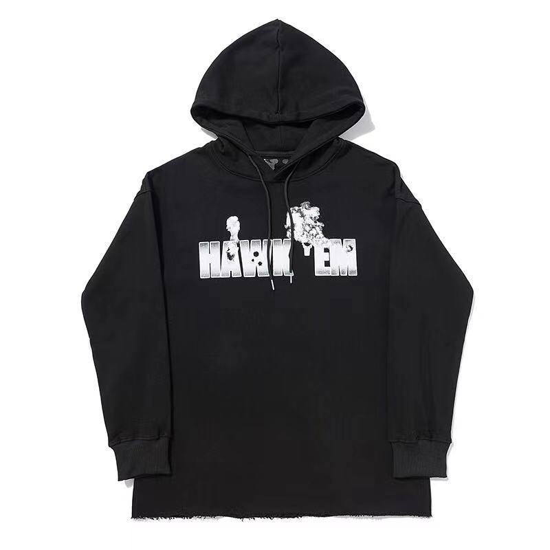 Vlone Hoodie Large V Hooded Sweater Loose Men'S And Women'S Hoodies Trendy Sweater Jacket