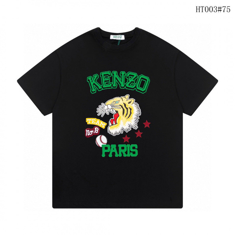 KENZO T Shirt Summer Tiger Head Casual
