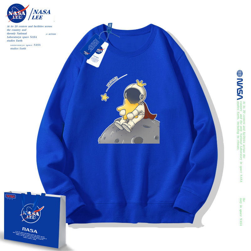 Nasa Children Hoodie Nasa Sweater Children'S Clothing Autumn Loose Round Neck Base