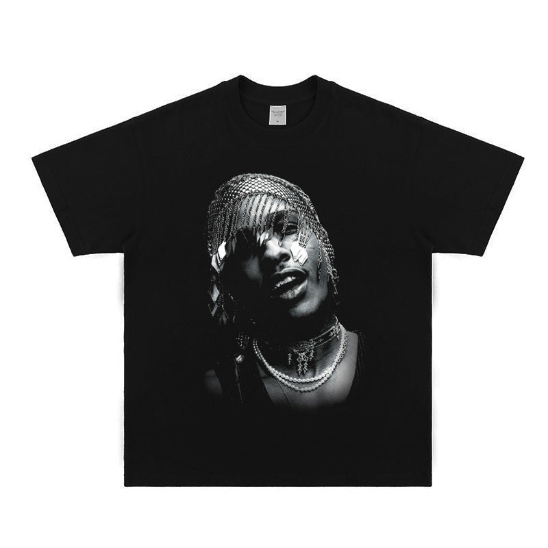 Asap Rocky T Shirts ASAP Rocky Short Sleeve T-Shirts Loose and Versatile for Men and Women