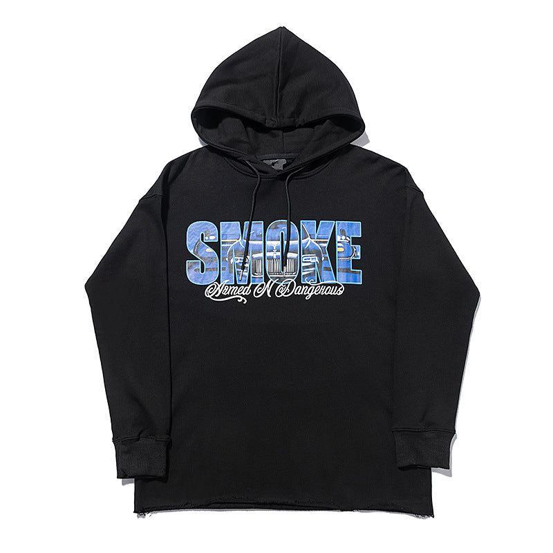 Pop Smoke Hoodies Car Overprint Large V Print Hooded