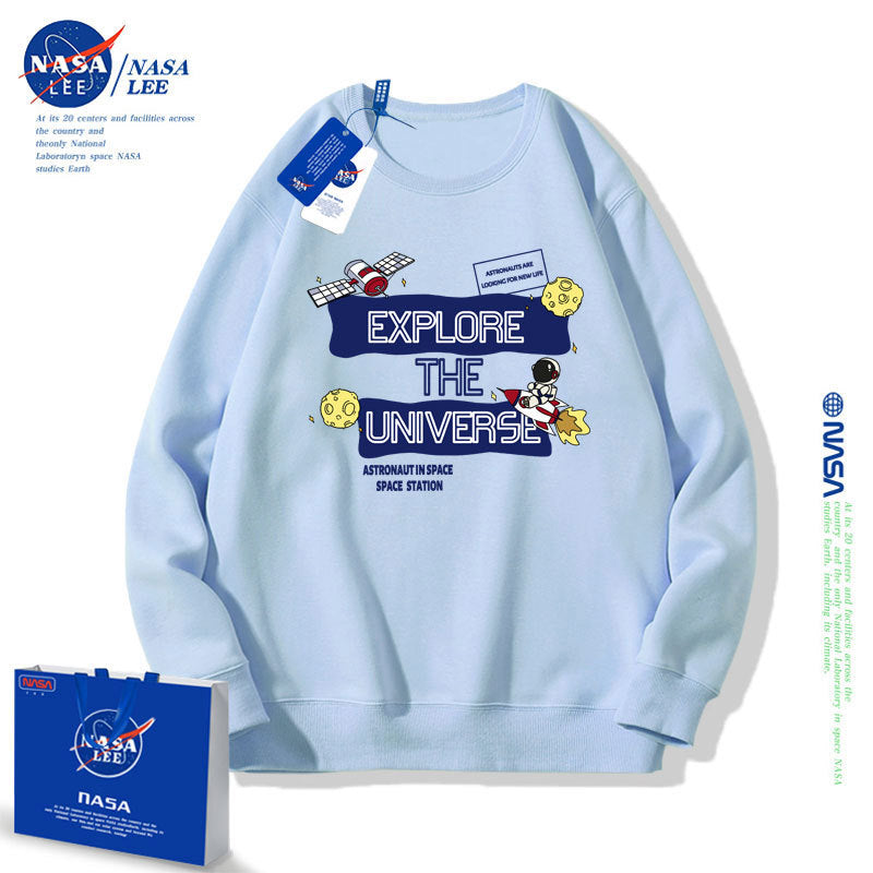 Nasa Children Hoodie Nasa Joint Astronaut Boy'S Hoody Autumn And Winter Thickened