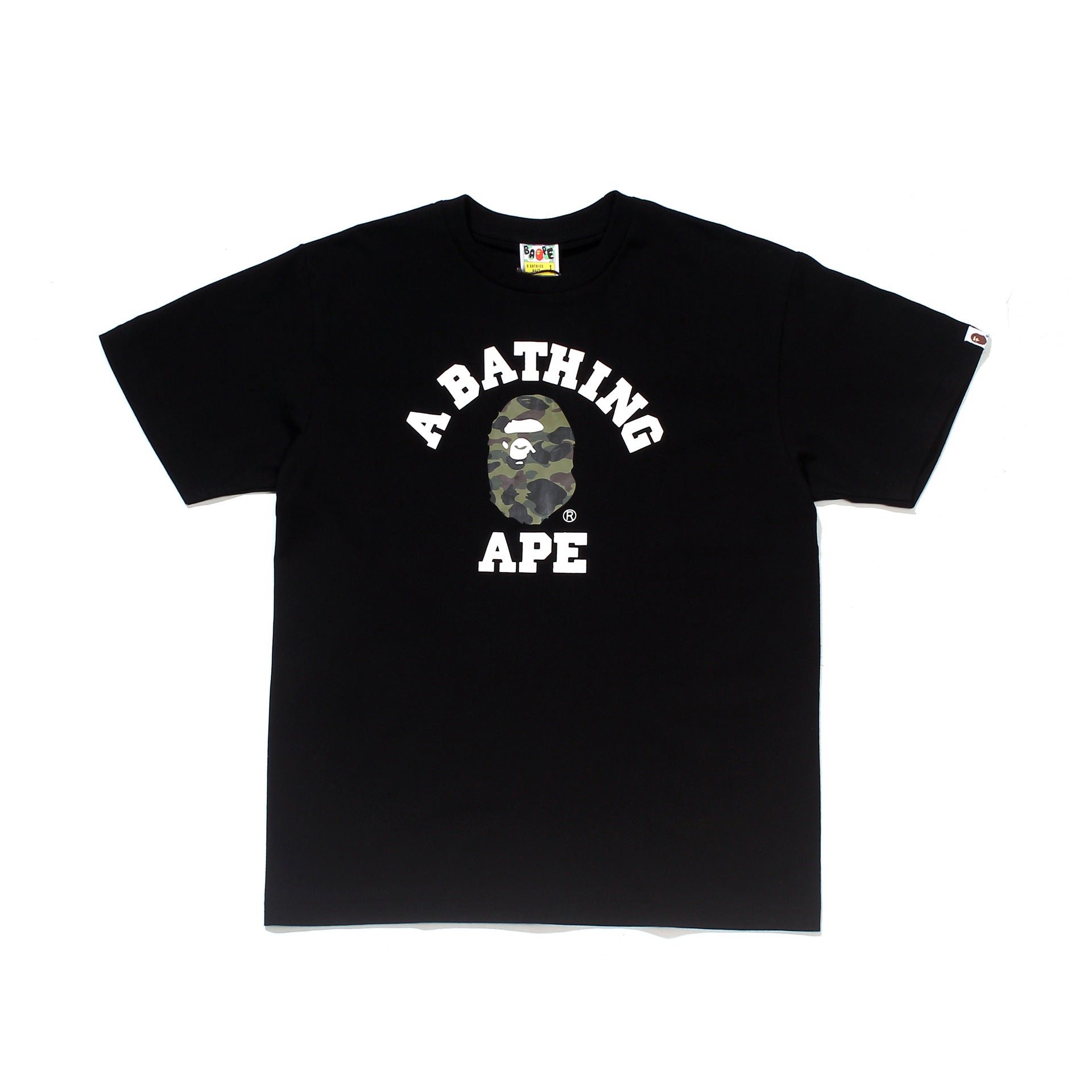 Bape Bearbrick T Shirt Casual Letter Printed Round Neck Short Sleeve