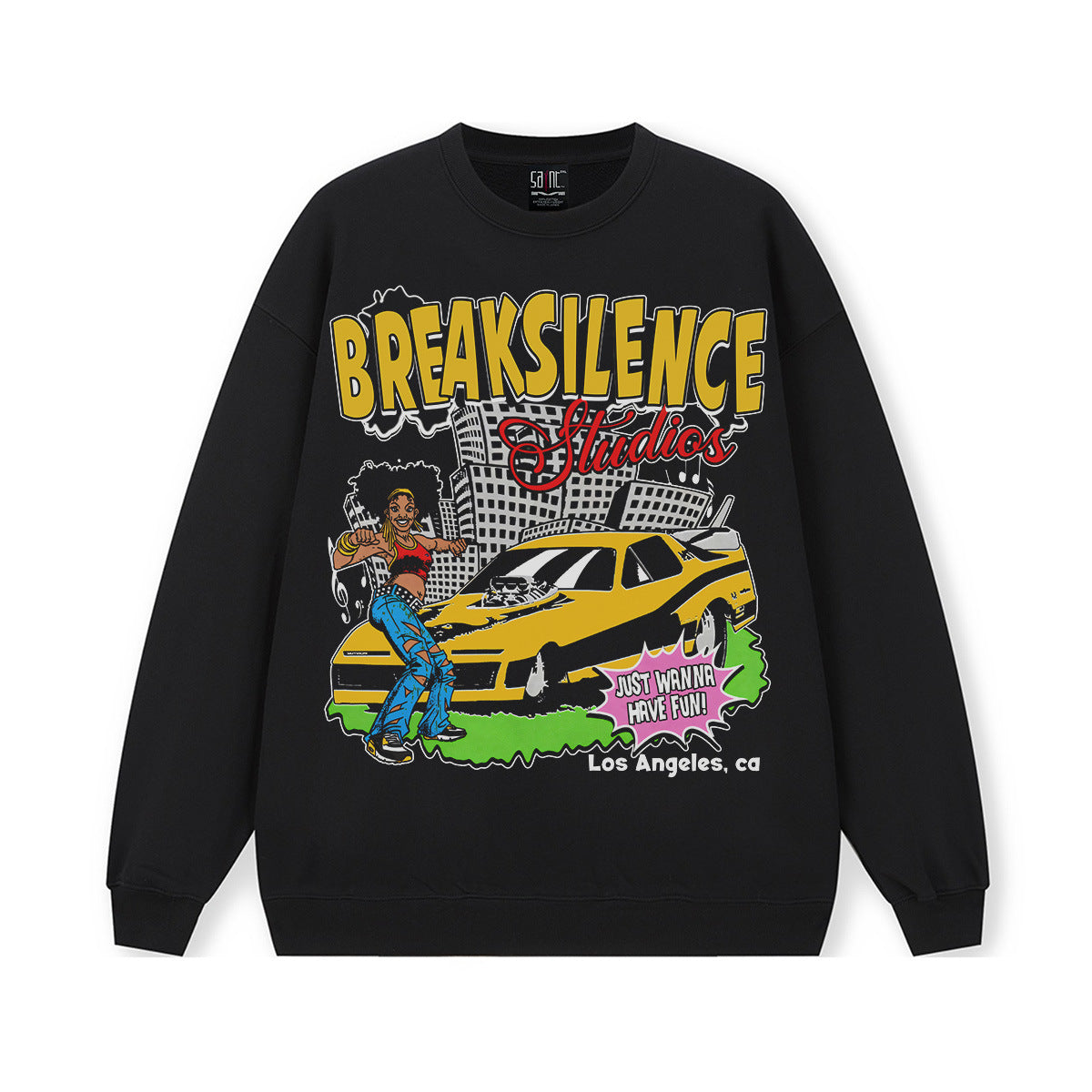 Vintage Hoodie BreakSilence Vintage Fall/Winter Crew Neck Hooded Sweater