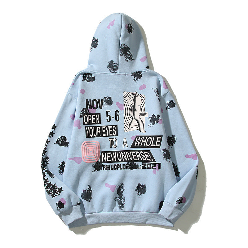 Kanye West Sunday Service Hoodie Autumn And Winter Music Festival Skull Velvet Padded Hooded Sweatshirt