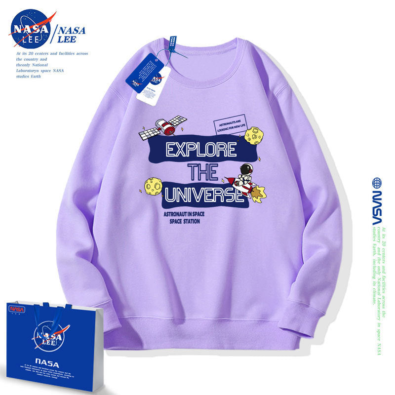 Nasa Children Hoodie Nasa Joint Astronaut Boy'S Hoody Autumn And Winter Thickened