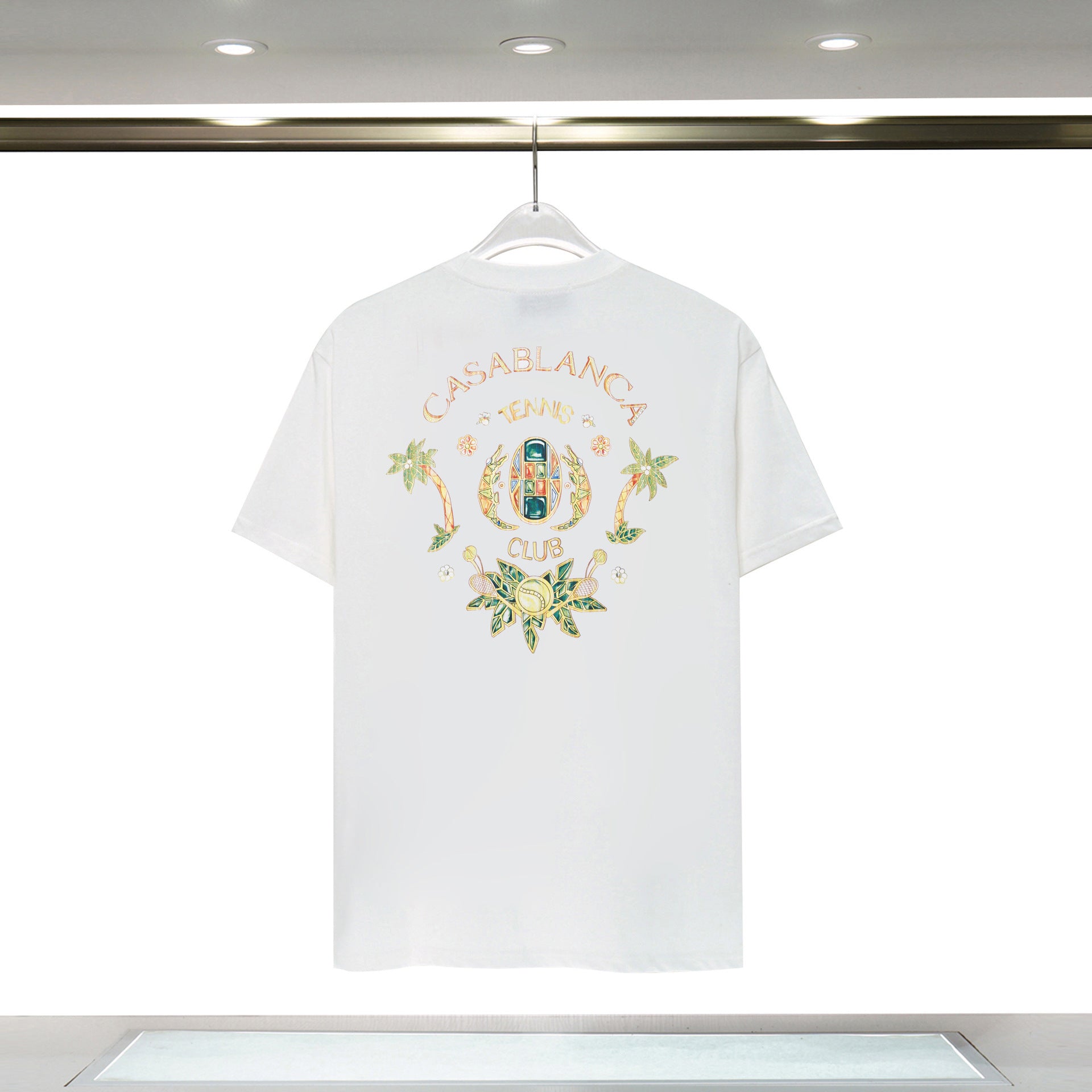 Casablanca T Shirts Portal Printed Cotton Loose Tee
