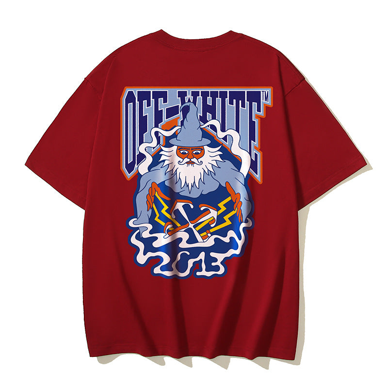 Off White T Shirts OW Mage Pattern Crew Neck Pullover Short Sleeves