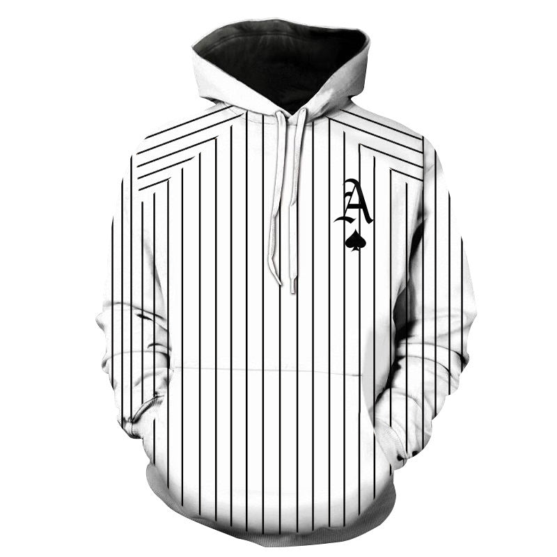 Adolescence Sweatshirt Hoodie Striped Printed round Neck