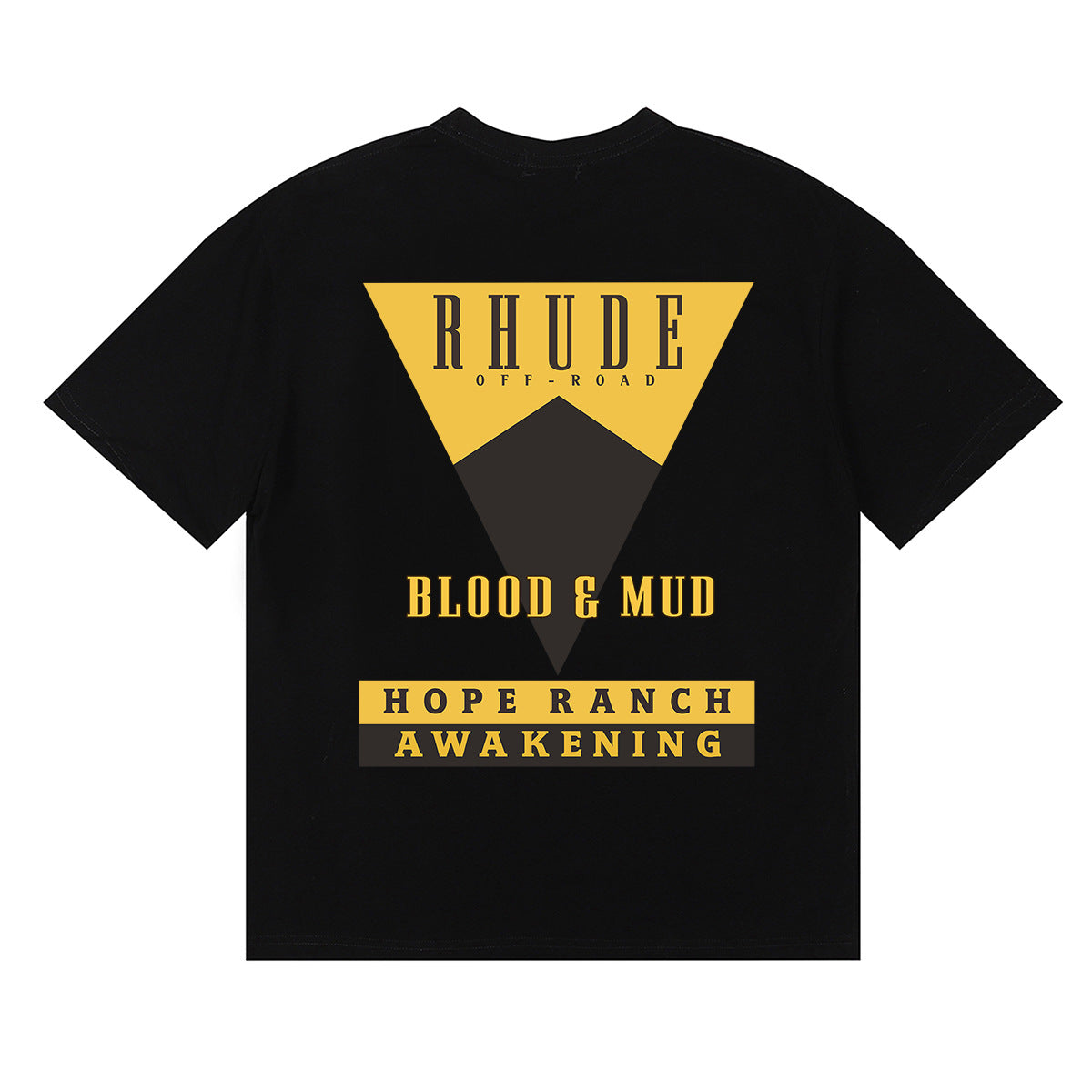 Rhude T Shirt Micro Label Letter Skull Print Short Sleeve T-Shirt