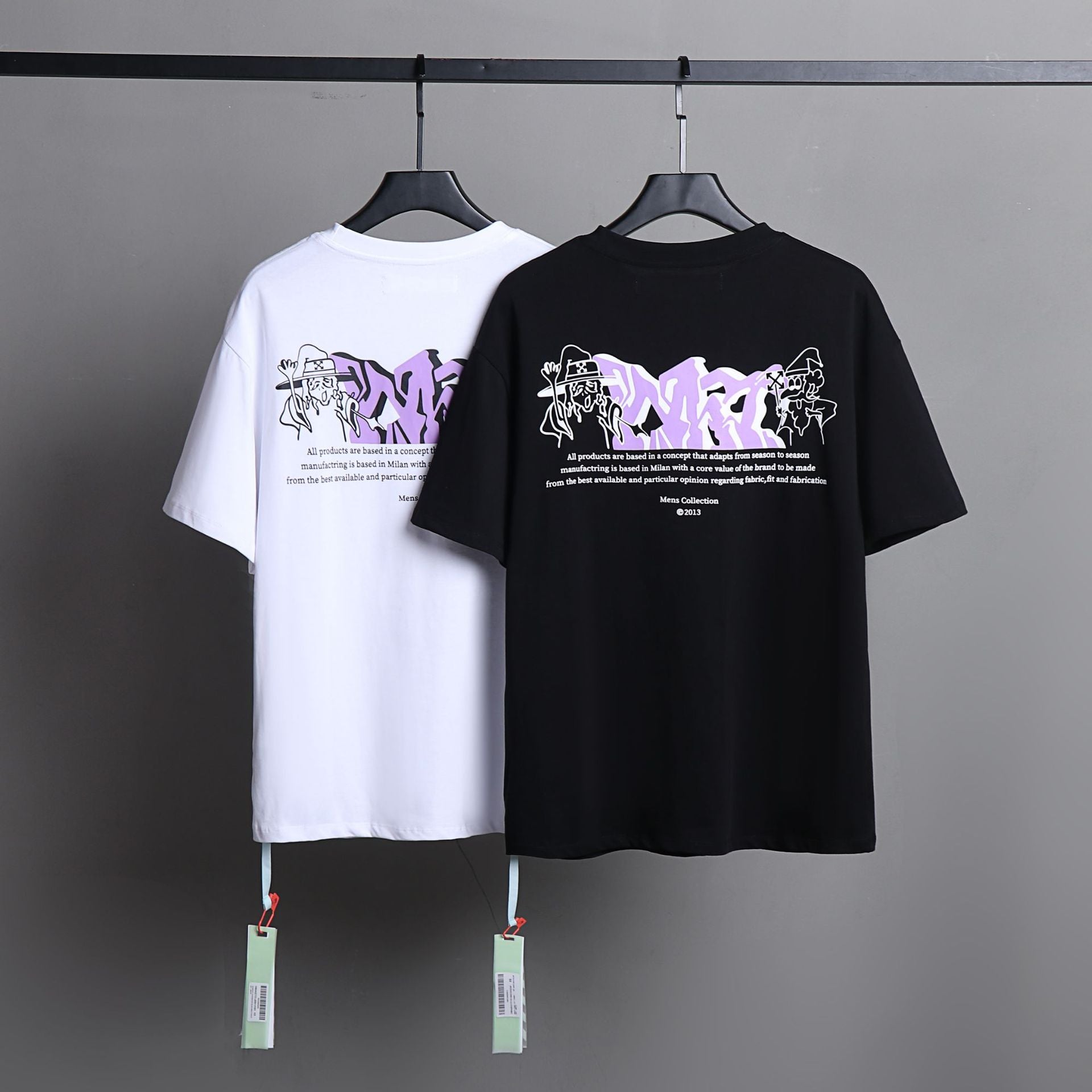 Ow T Shirts Gradient Arrow Men and Women Short Sleeve