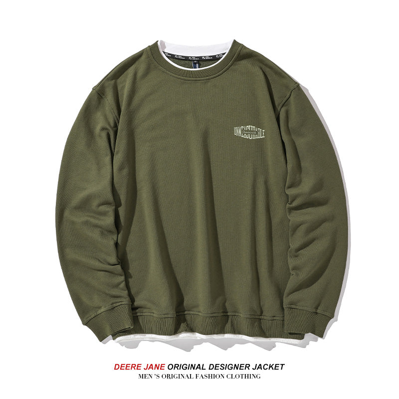 Men Pullover Hoodie Spring Sweater Men's Loose All-Match American Style Trend