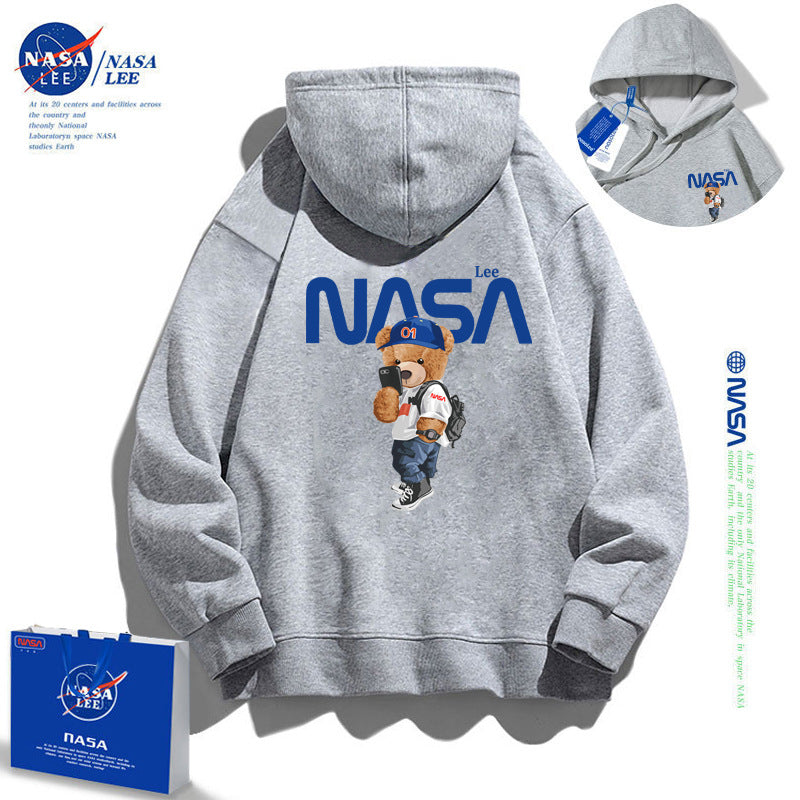 NASA Children Hoodie NASA Joint Name Children Sweater Hooded Bear Loose Thick