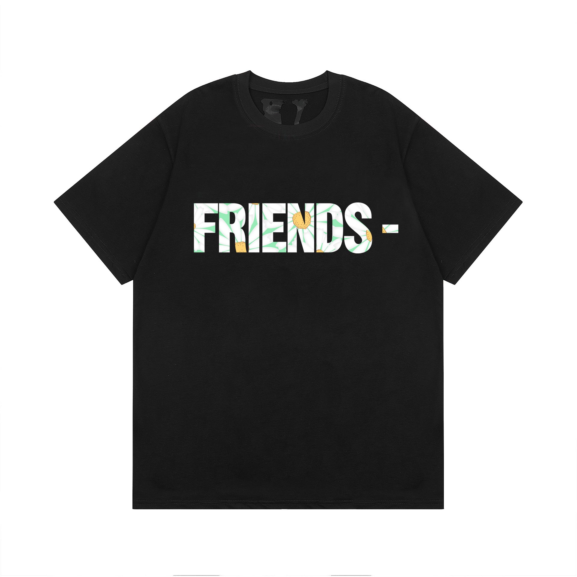 Vlone T Shirt Spring Summer Pattern Crew Neck