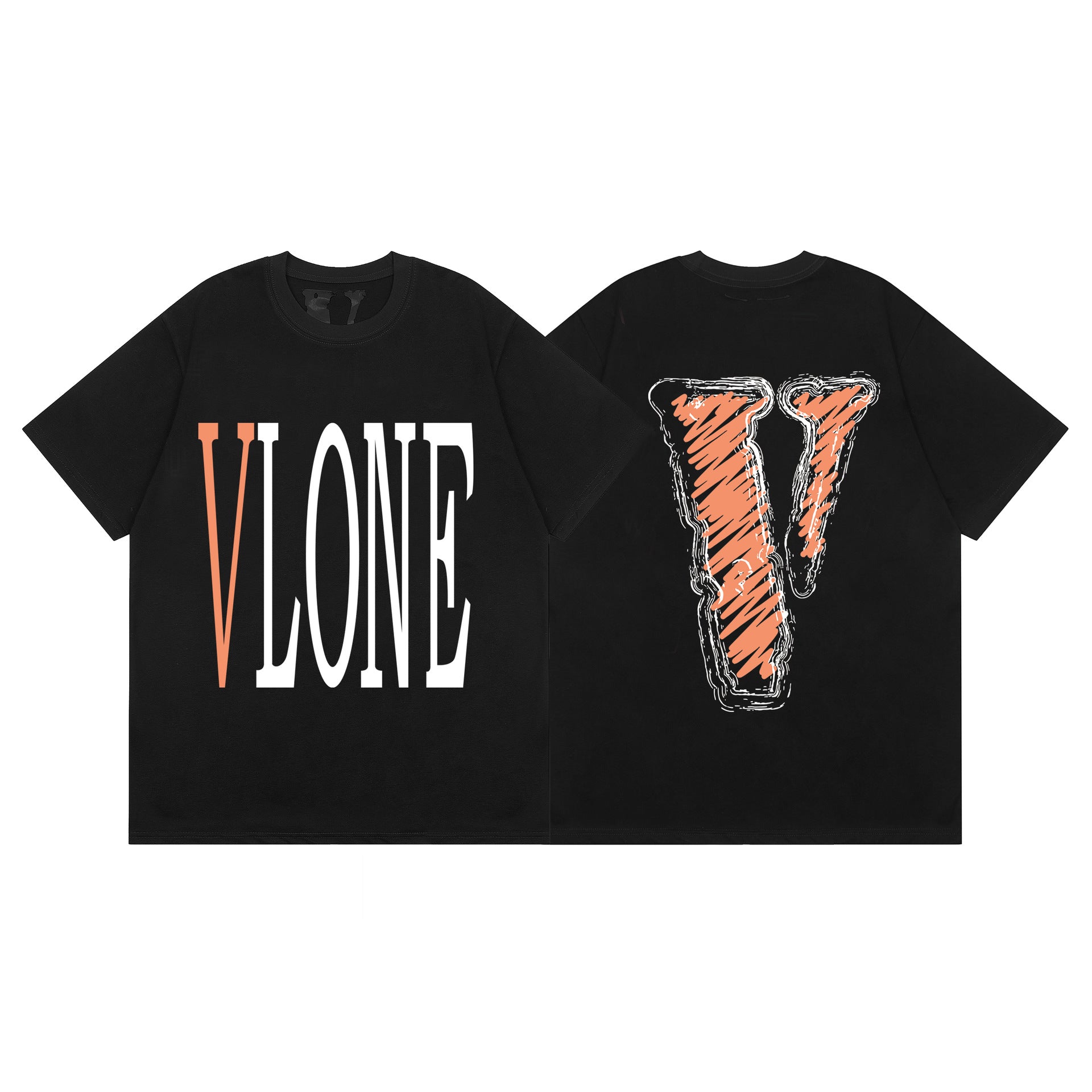 Vlone T Shirt Spring Summer Pattern Crew Neck