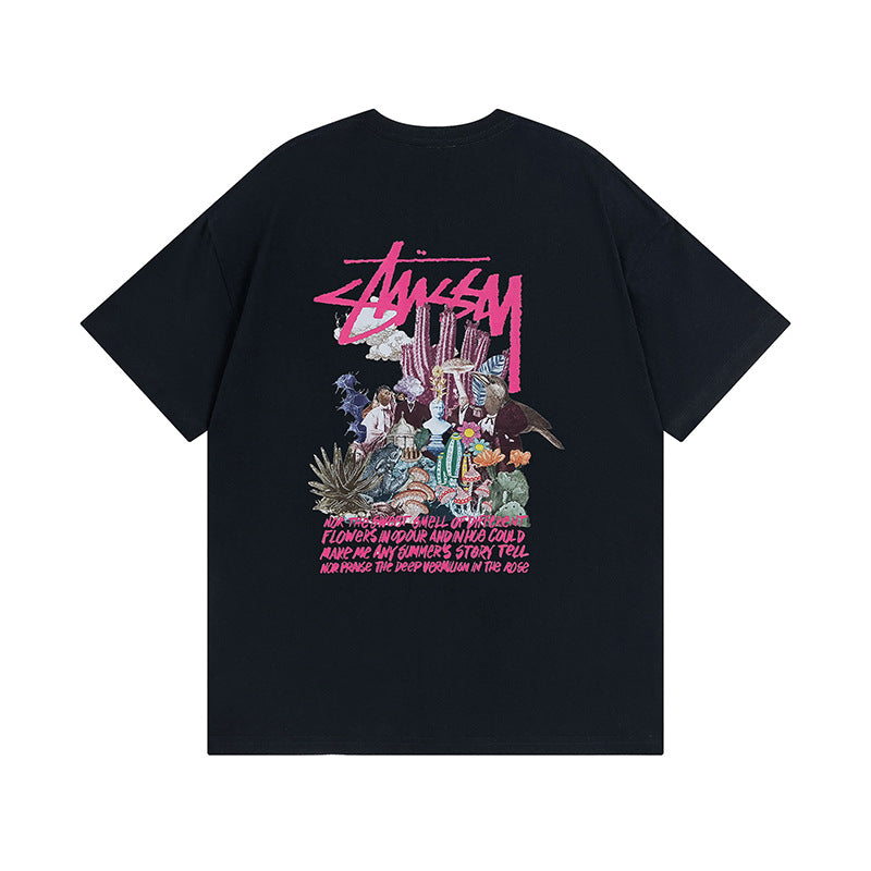 Stussy T Shirts Casual Loose Couple T Shirts