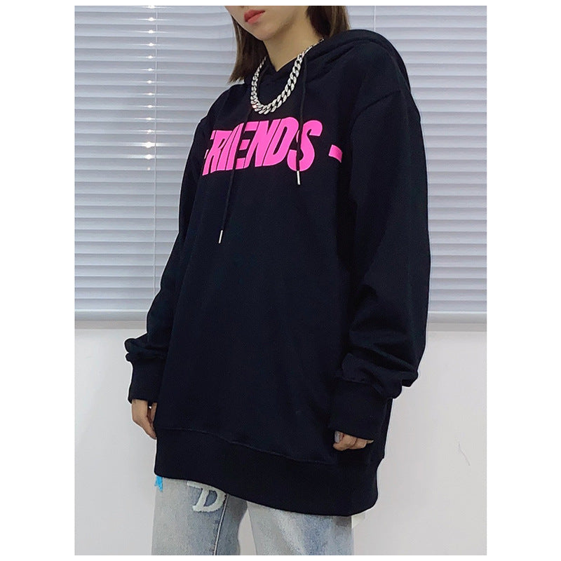 Vlone Hoodie Big V Autumn And Winter Men'S And Women'S Loose-Fitting Hoodie Sweater Street