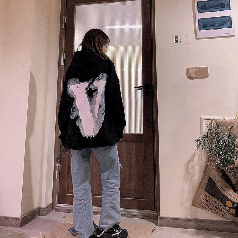 Vlone Hoodie Hoodie Men And Women Couple Big V Hoodie Coat