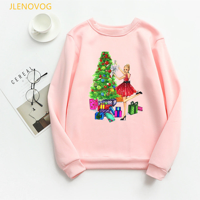 Christmas e and Christmas gifts print hoodies women clothes