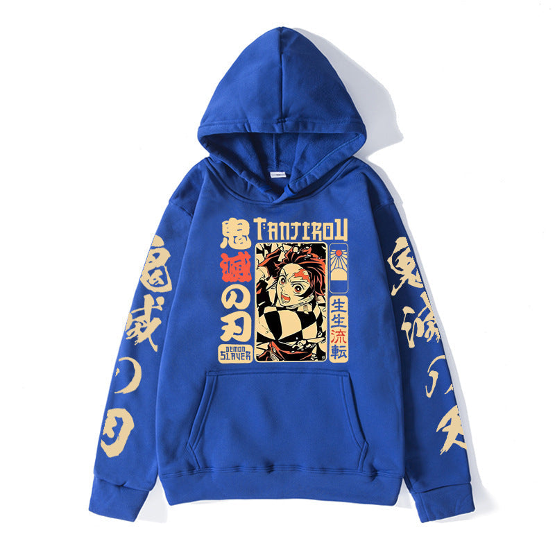 Anime Hoddies Anime Kimetsu No Yaiba Sweatshirt Autumn and Winter Fleece Hoodie