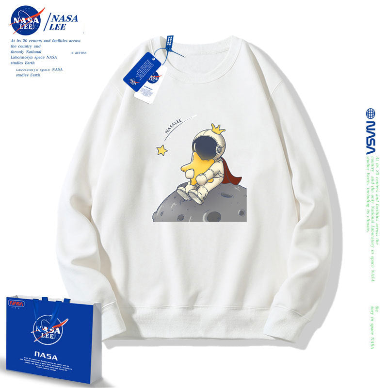 Nasa Children Hoodie Nasa Sweater Children'S Clothing Autumn Loose Round Neck Base