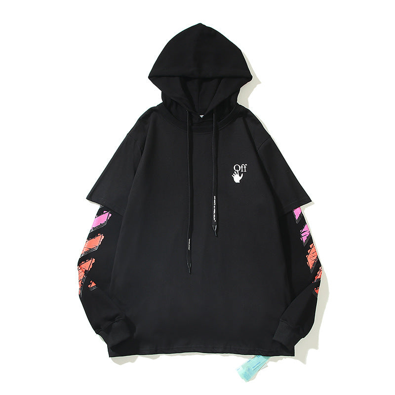 off White Hoodie Arrow Print Hoodie Sweater Men's and Women's Loose Coat