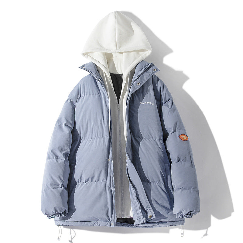 MEN'S Hoodie Thickened Fake Two Pieces Hooded Casual Loose