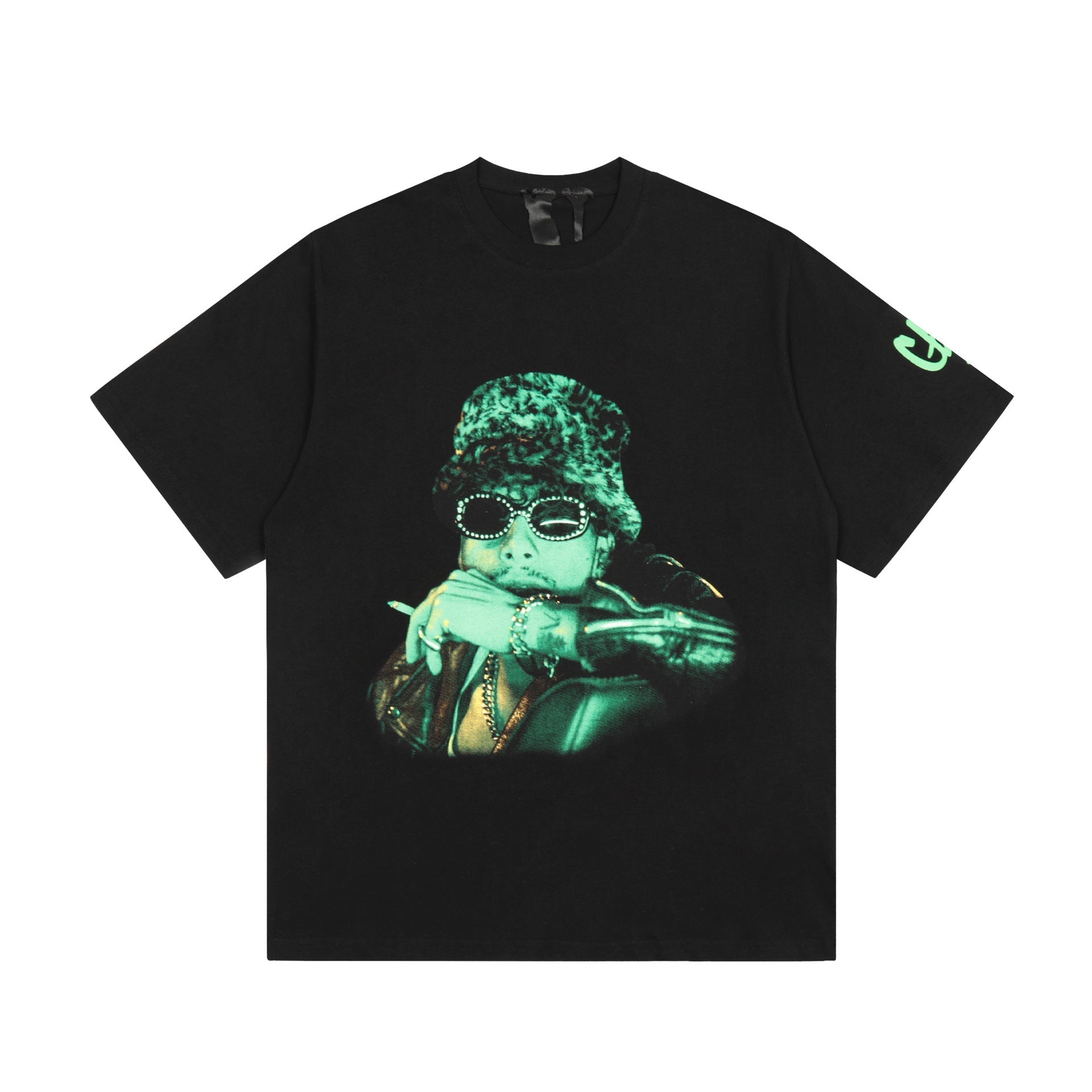 Vlone T Shirt Spring Summer Pattern Crew Neck