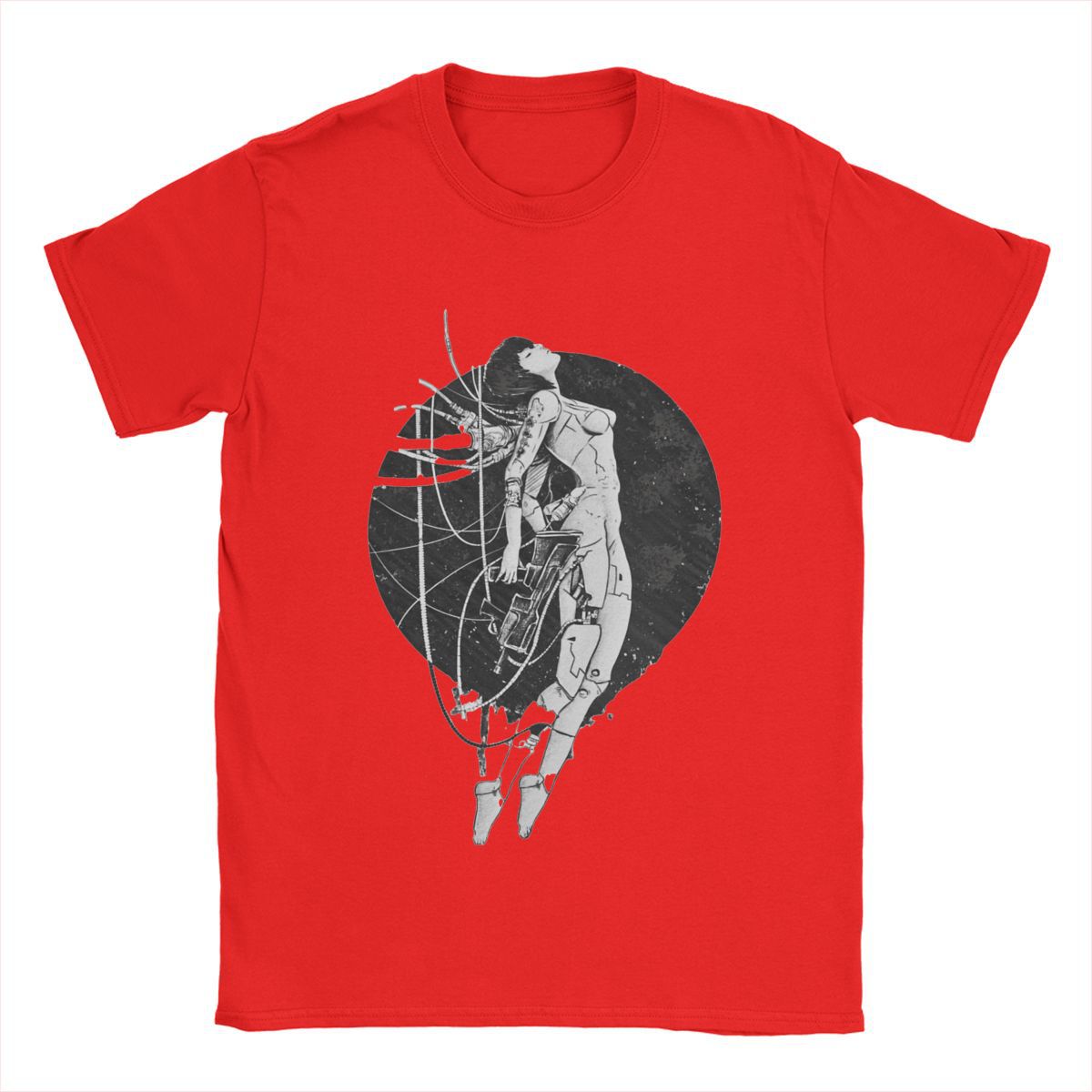 Ghost In The Shell T Shirts Men  Cotton Vintage T-Shirts