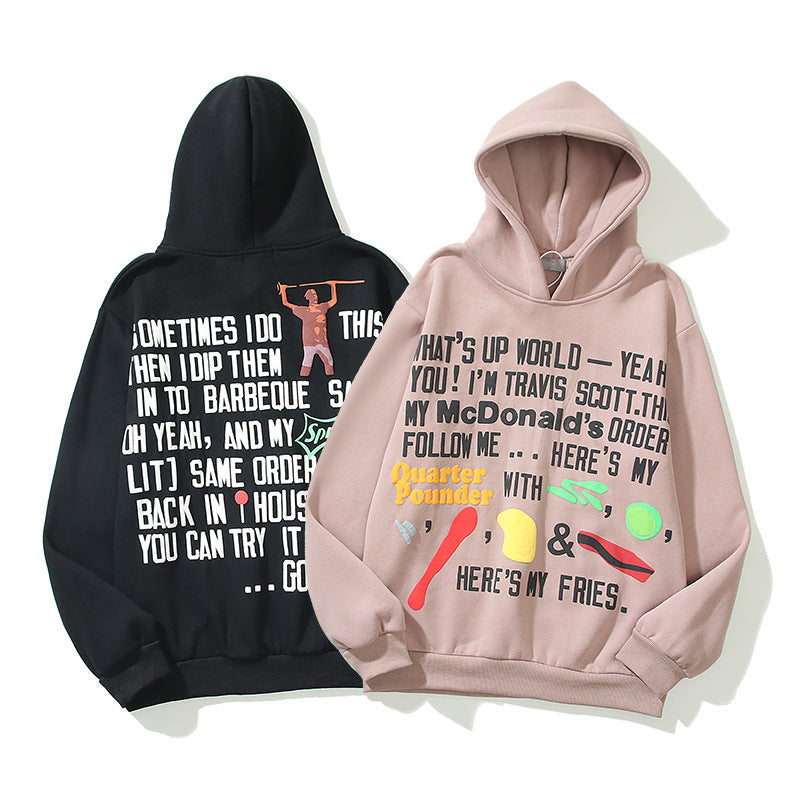 Travis Hoodie Letter Printed Hoodie Men's and Women's Hoodies Coat