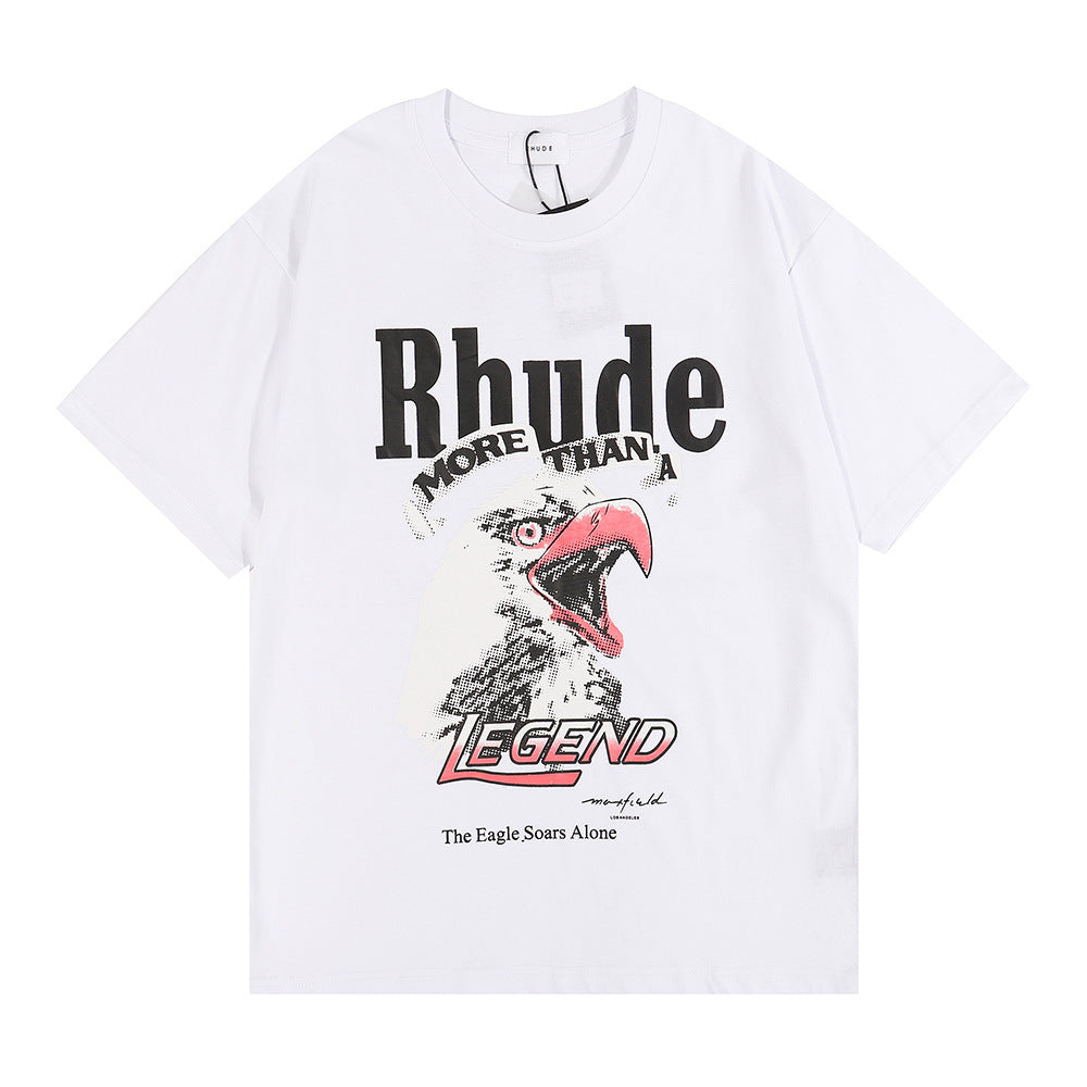 Rhude T Shirt Micro Eagle Letter Print Short Sleeve T-Shirt