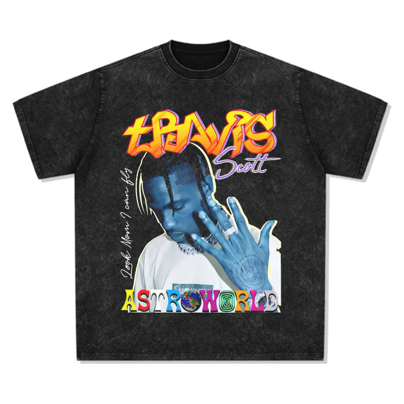 Asap Rocky T Shirts Travis Scott Short Sleeve Eminem ASAP TentacionT-Shirt