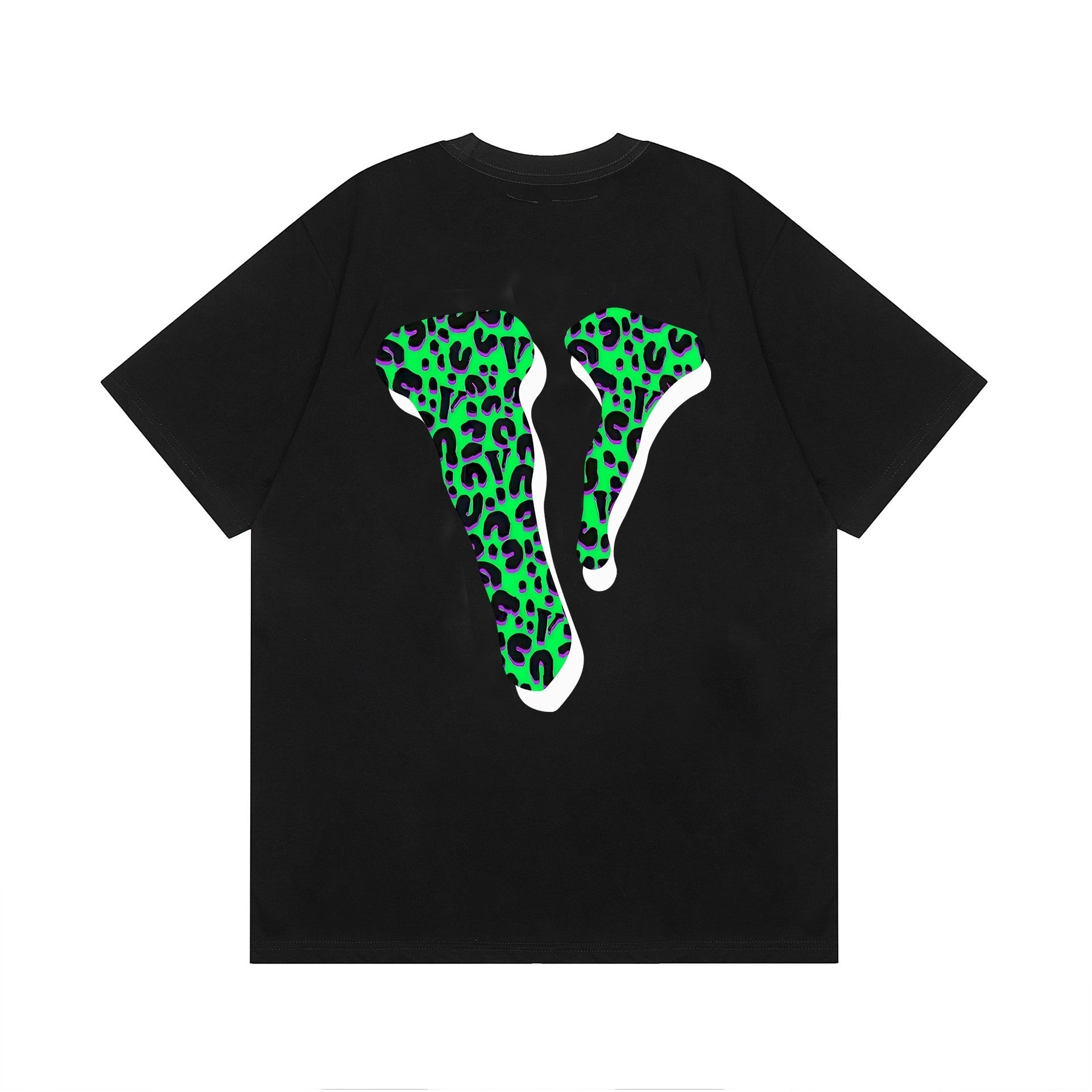 Vlone T Shirt Spring/Summer Pattern Crew Neck Short Sleeve