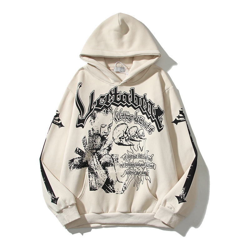 Kanye West Sunday Service Hoodie Vertabrae Cross Roads Hoodie Skull Hooded Sweater